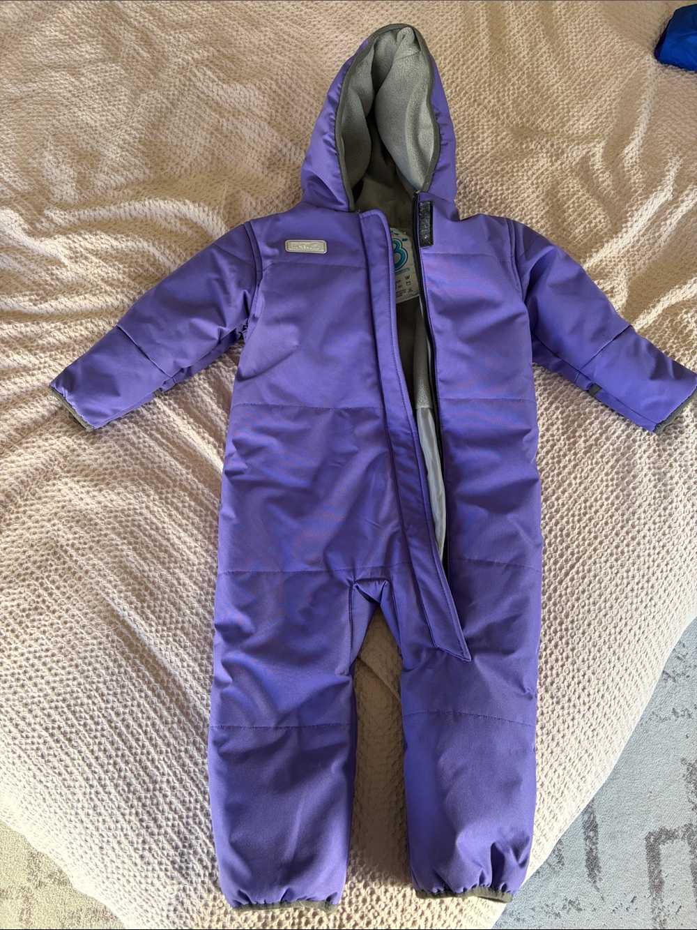 Purple Hooded Activ8 Infant Snowsuit